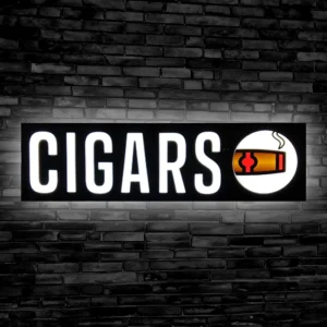 Cigars LED sign for tobacco stores, lounges and smoke shops
