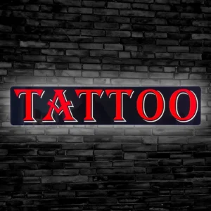 Tattoo LED sign for tattoo parlors
