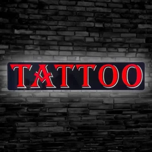 Tattoo LED sign for tattoo parlors