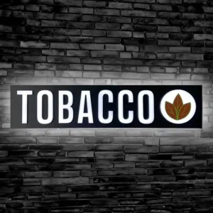 Tobacco LED sign for smoke shops, lounges, cigar bars and vape shops