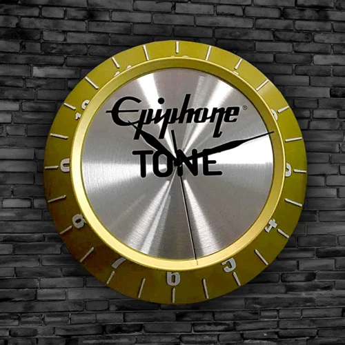 A high quality clock on a brick wall.