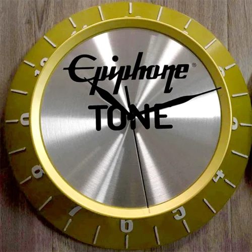 A high quality clock on a wall.