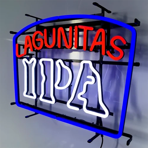 Lagunitas IPA LED Neon sign side angle view