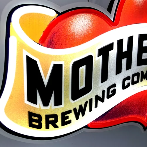 Mother's Brewing Company LED neon sign.